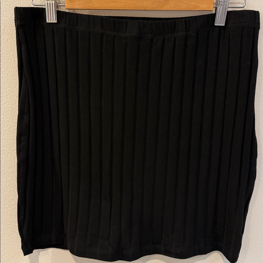 Black Ribbed Mini Skirt or Tube Top